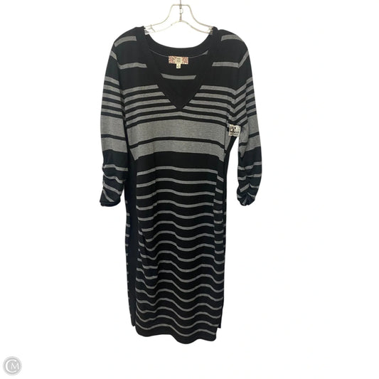 Dress Casual Midi By Pink Rose In Striped Pattern, Size: 2x