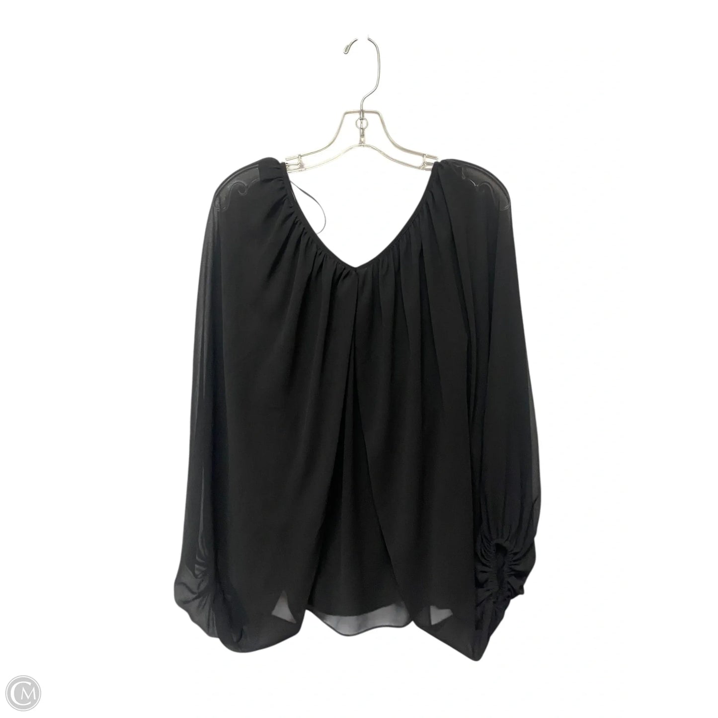Top Long Sleeve By Vince Camuto In Black, Size: 1x
