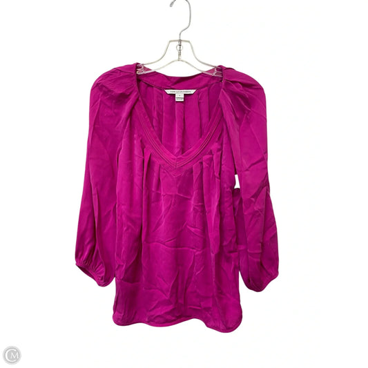 Top Long Sleeve Designer By Diane Von Furstenberg In Pink, Size: 6