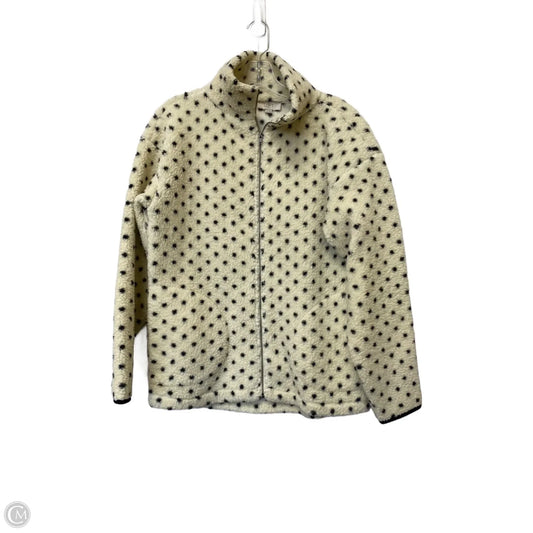 Jacket Faux Fur & Sherpa By Loft In Polkadot Pattern, Size: Xs