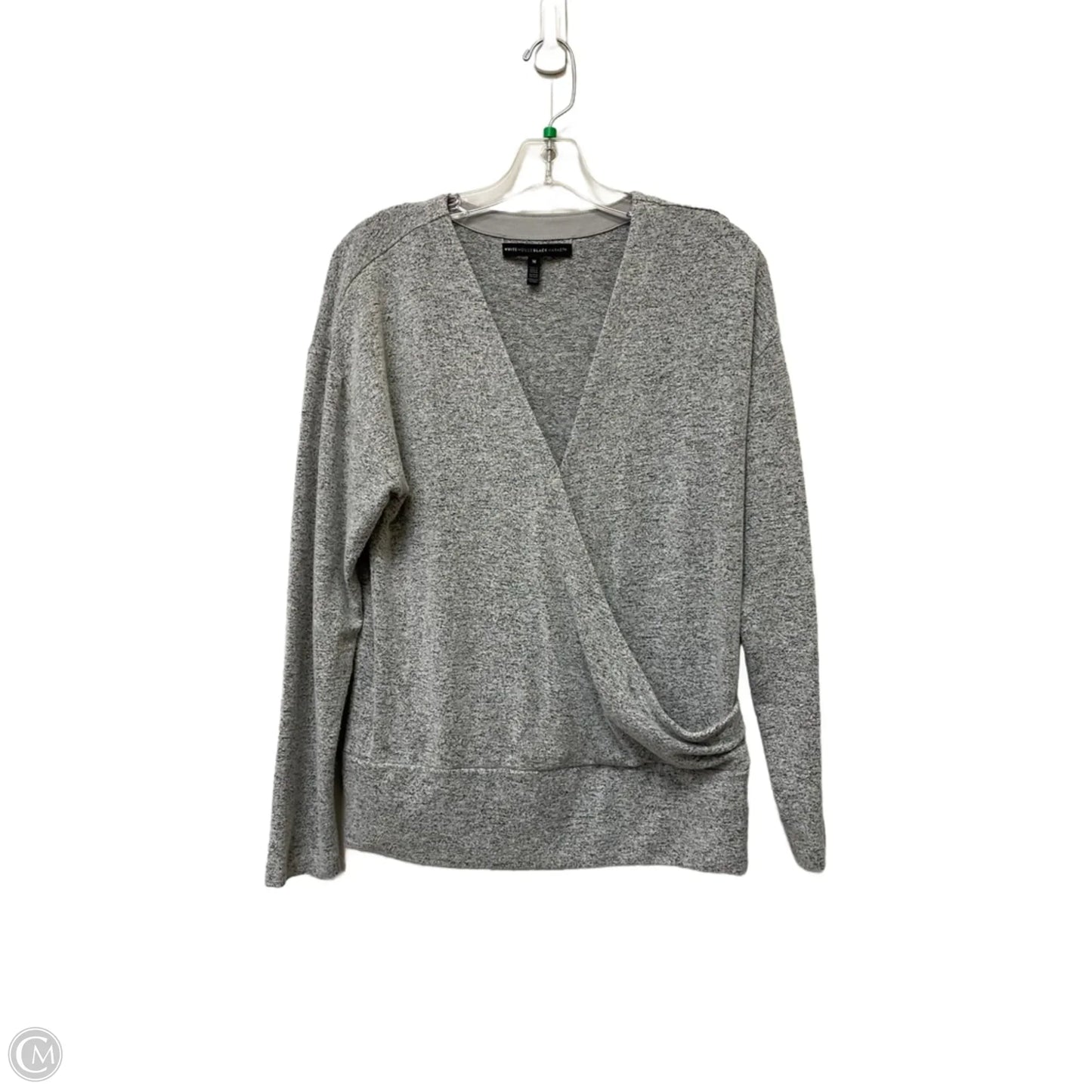 Top Long Sleeve By White House Black Market In Grey, Size: M