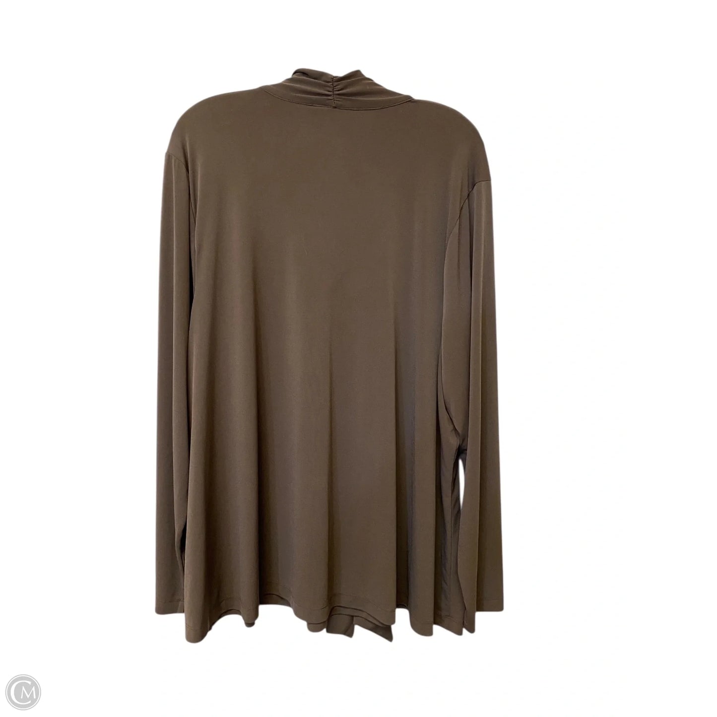 Top Long Sleeve Basic By Cme In Brown, Size: Xxl