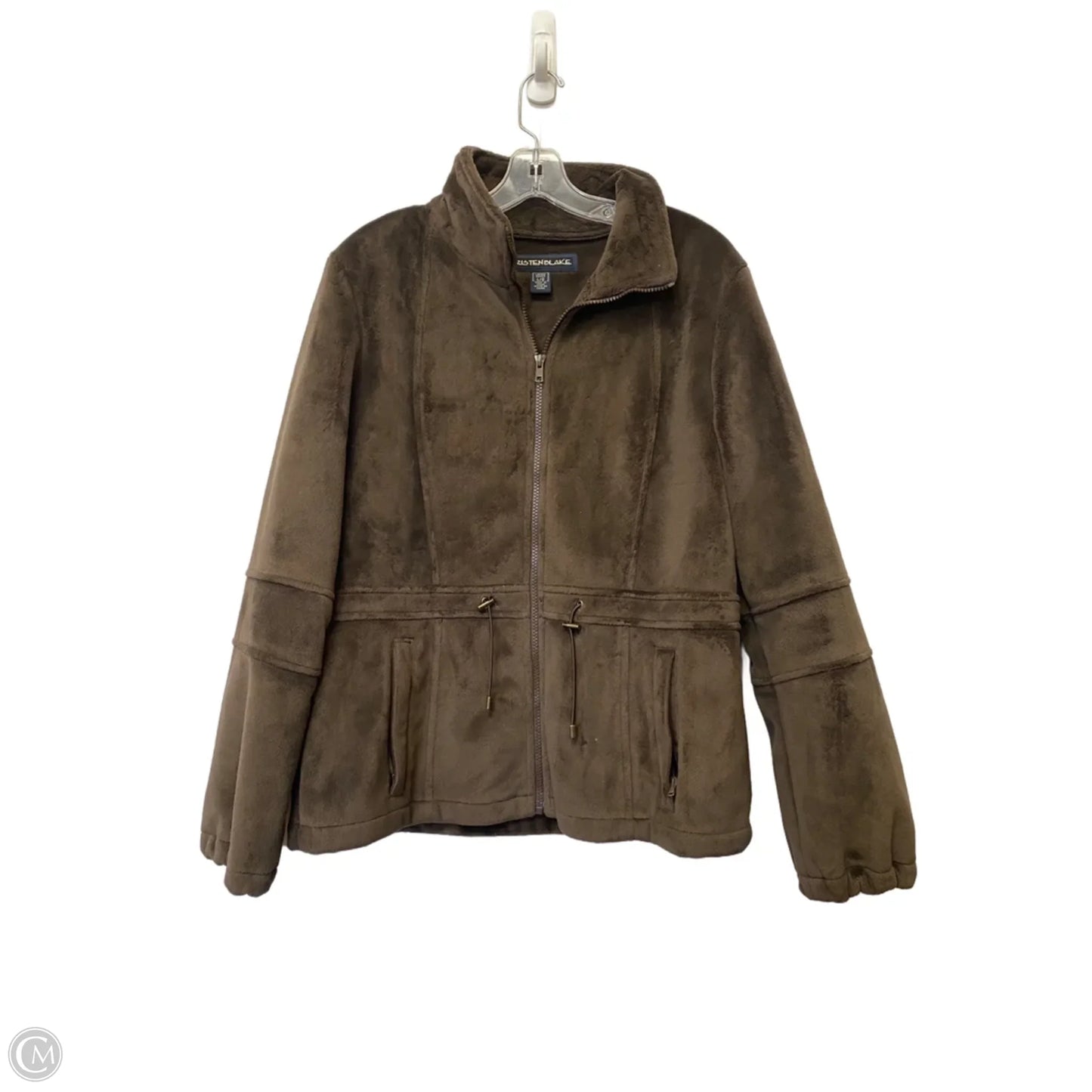 Jacket Faux Fur & Sherpa By Clothes Mentor In Brown, Size: L