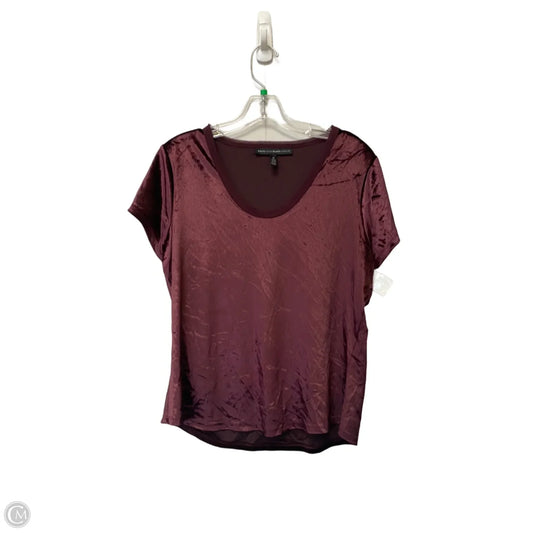 Top Short Sleeve By White House Black Market In Maroon, Size: M