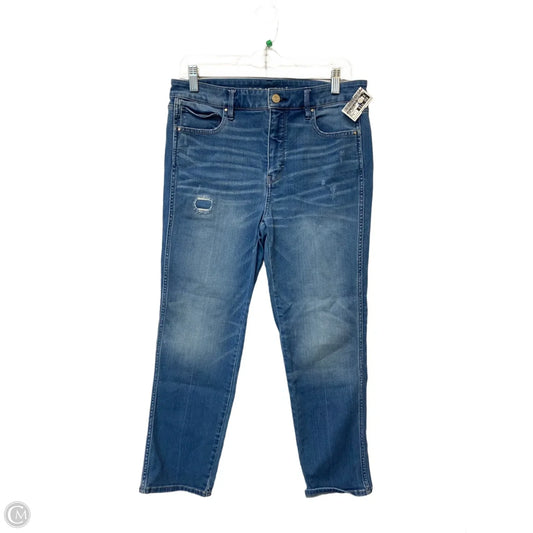 Jeans Straight By White House Black Market In Blue Denim, Size: 8