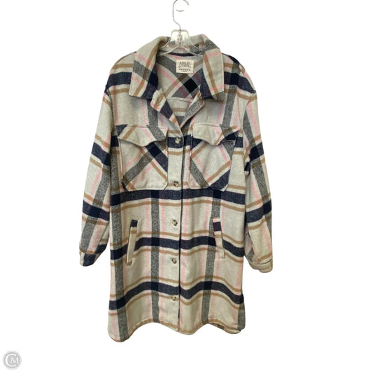 Jacket Shirt By Ashley In Plaid Pattern, Size: Xl