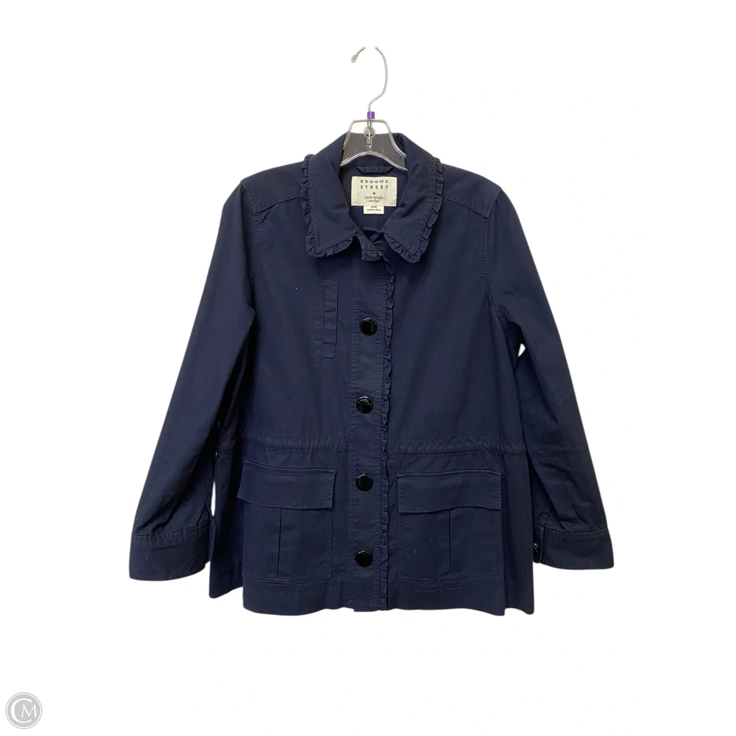 Jacket Designer By Kate Spade In Blue, Size: M