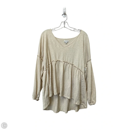 Top Long Sleeve By Wonderly In Cream, Size: Xl