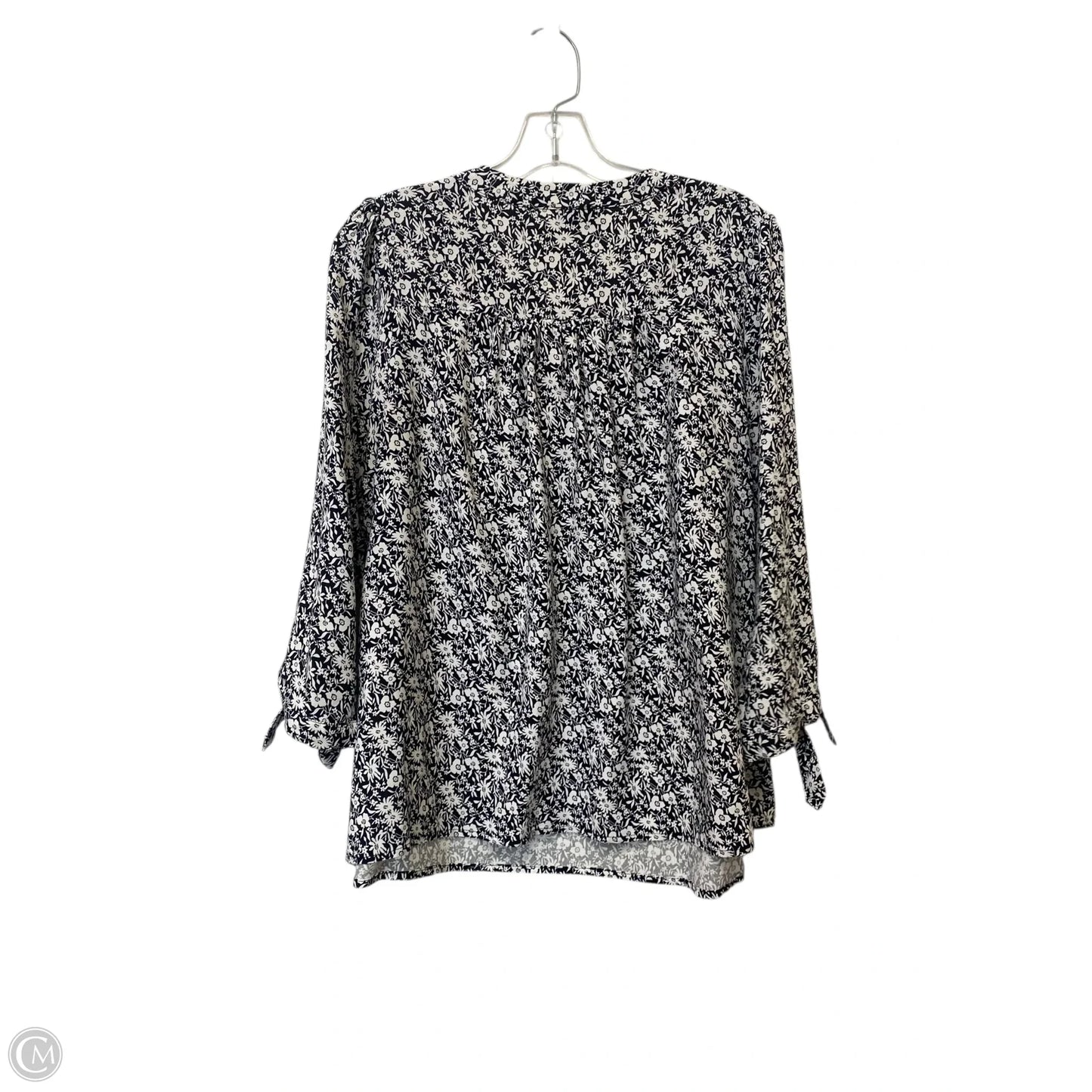 Top Long Sleeve By Jones New York In Floral Print, Size: 1x
