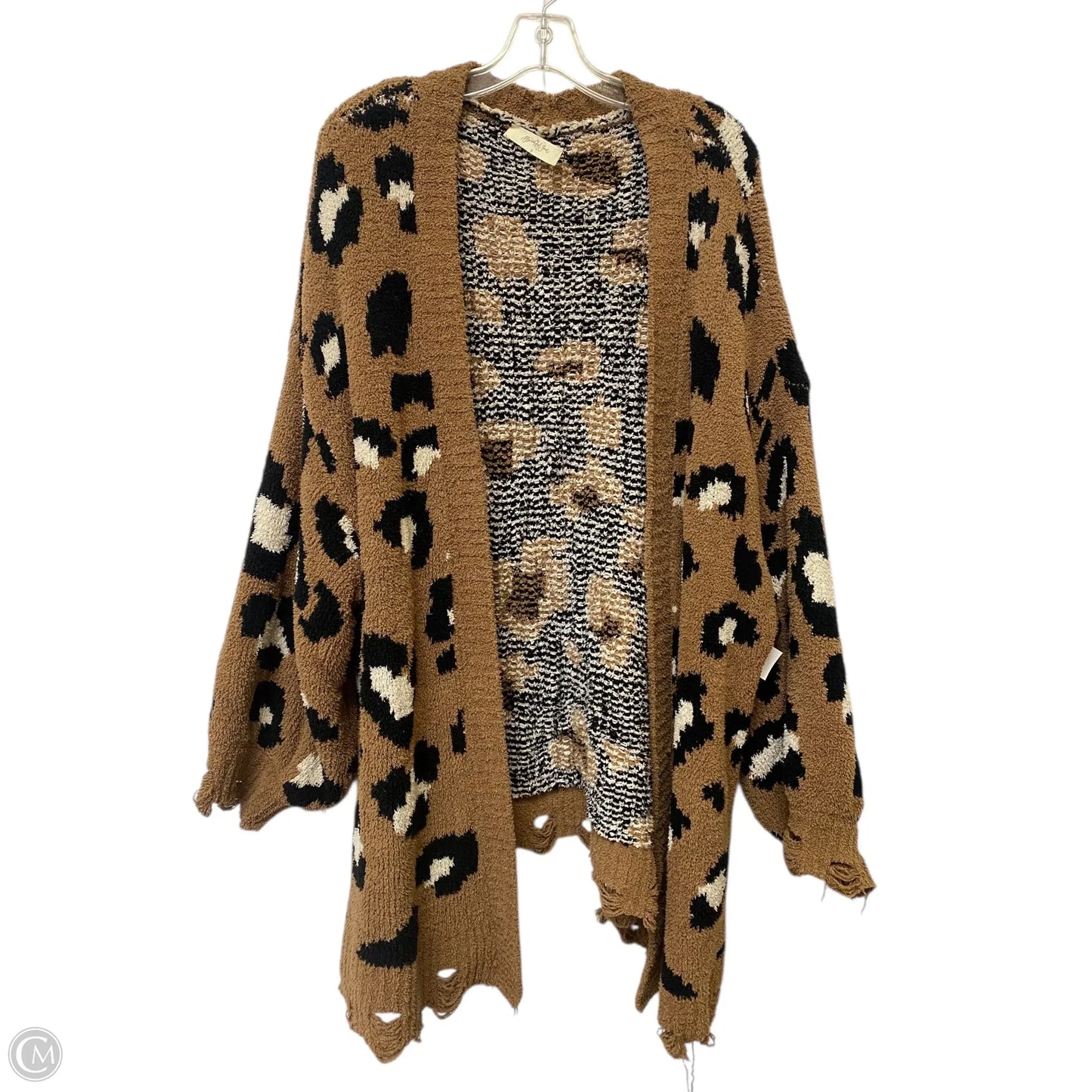 Sweater Cardigan By A Beautiful Soul In Animal Print, Size: M