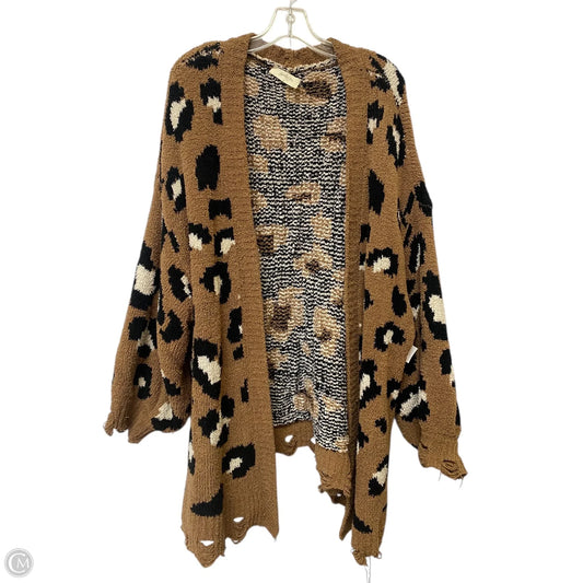 Sweater Cardigan By A Beautiful Soul In Animal Print, Size: M