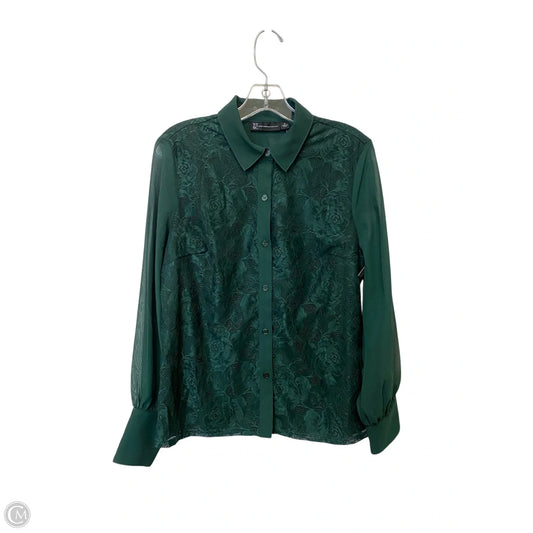 Top Long Sleeve By New York And Co In Green, Size: S