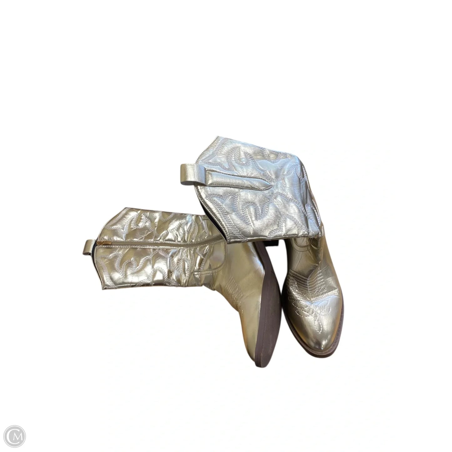 Boots Western By Cme In Gold, Size: 10