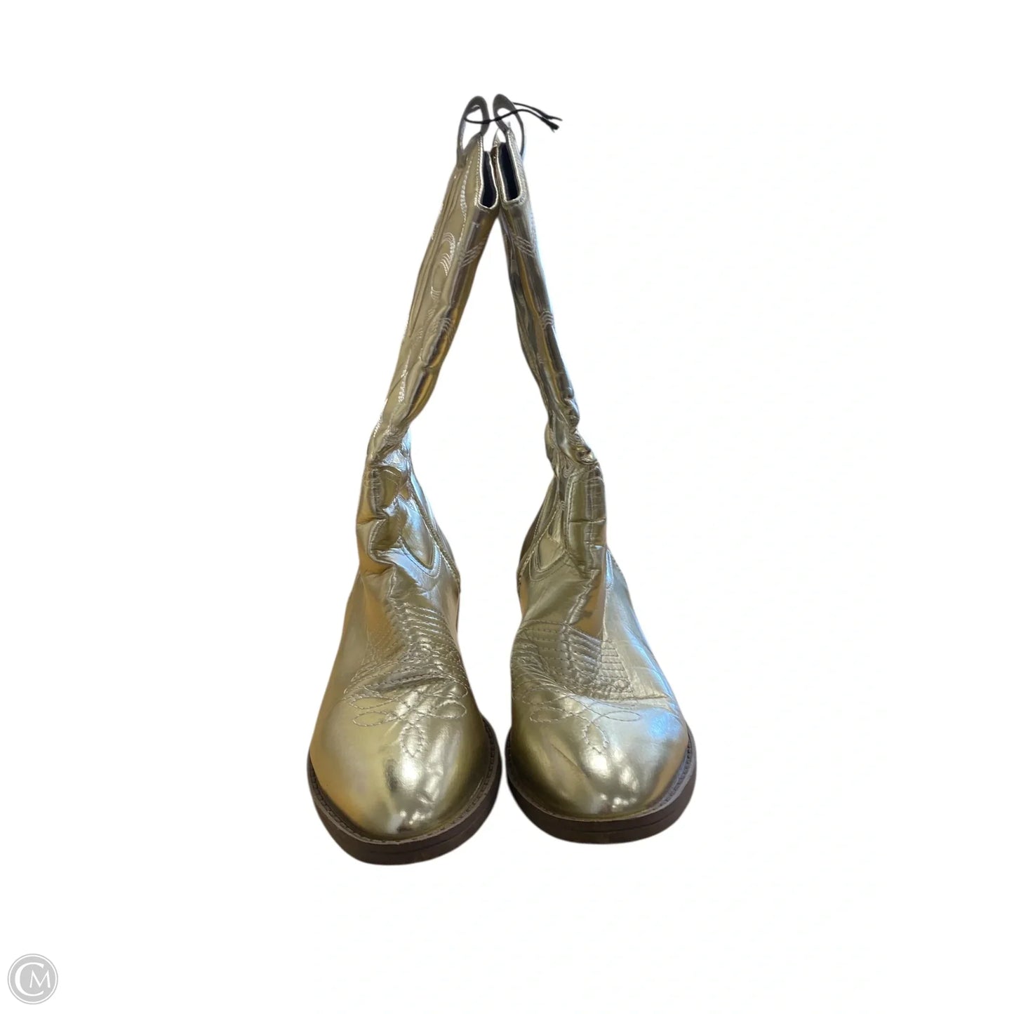 Boots Western By Cme In Gold, Size: 10