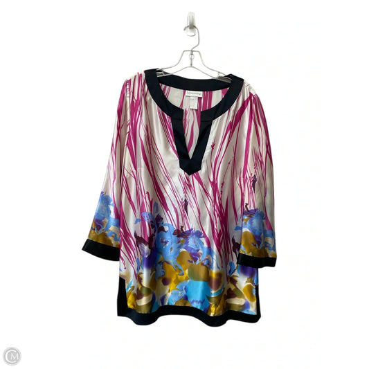 Tunic 3/4 Sleeve By Soft Surroundings In Multi-colored, Size: 1x