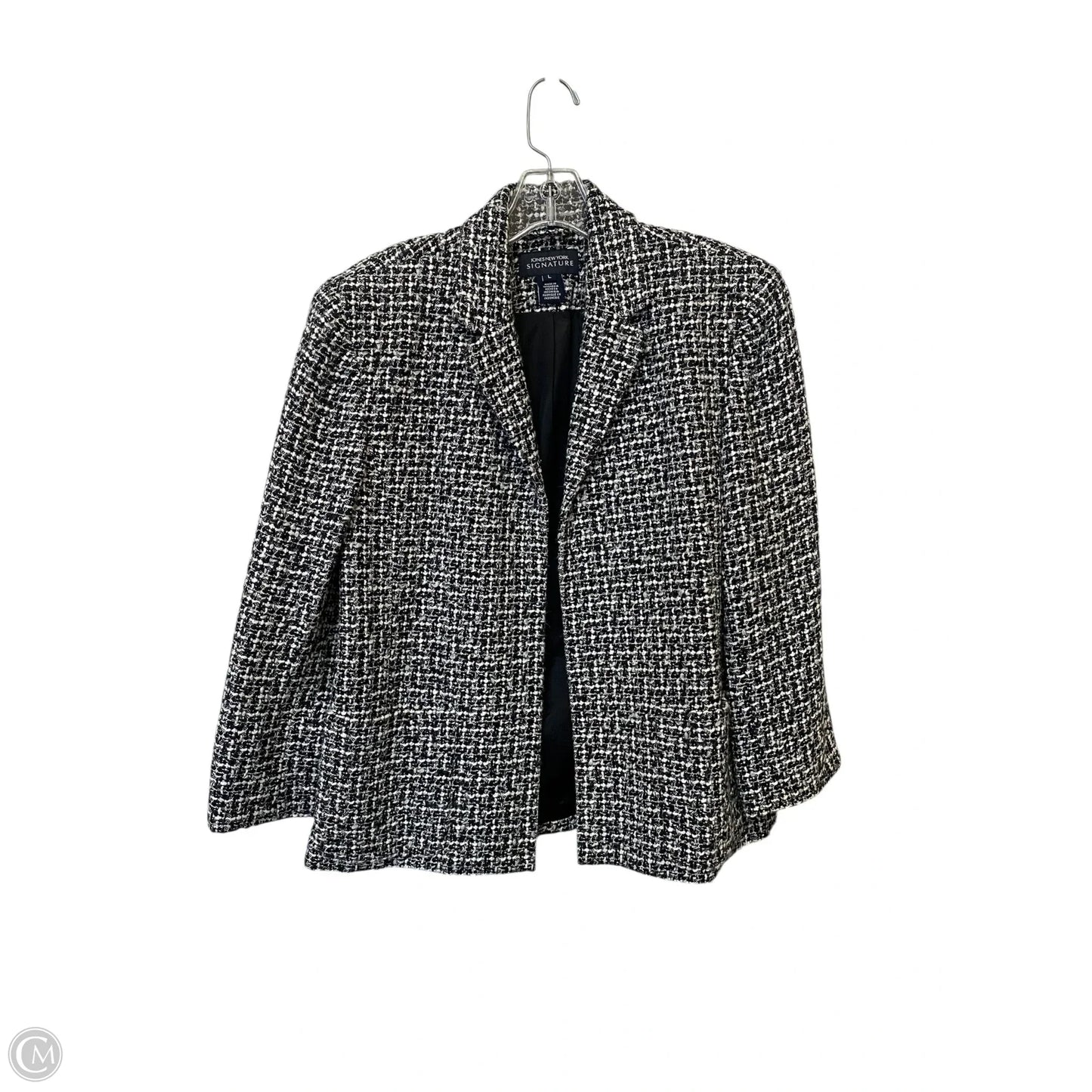Blazer By Jones New York In Black & White, Size: L