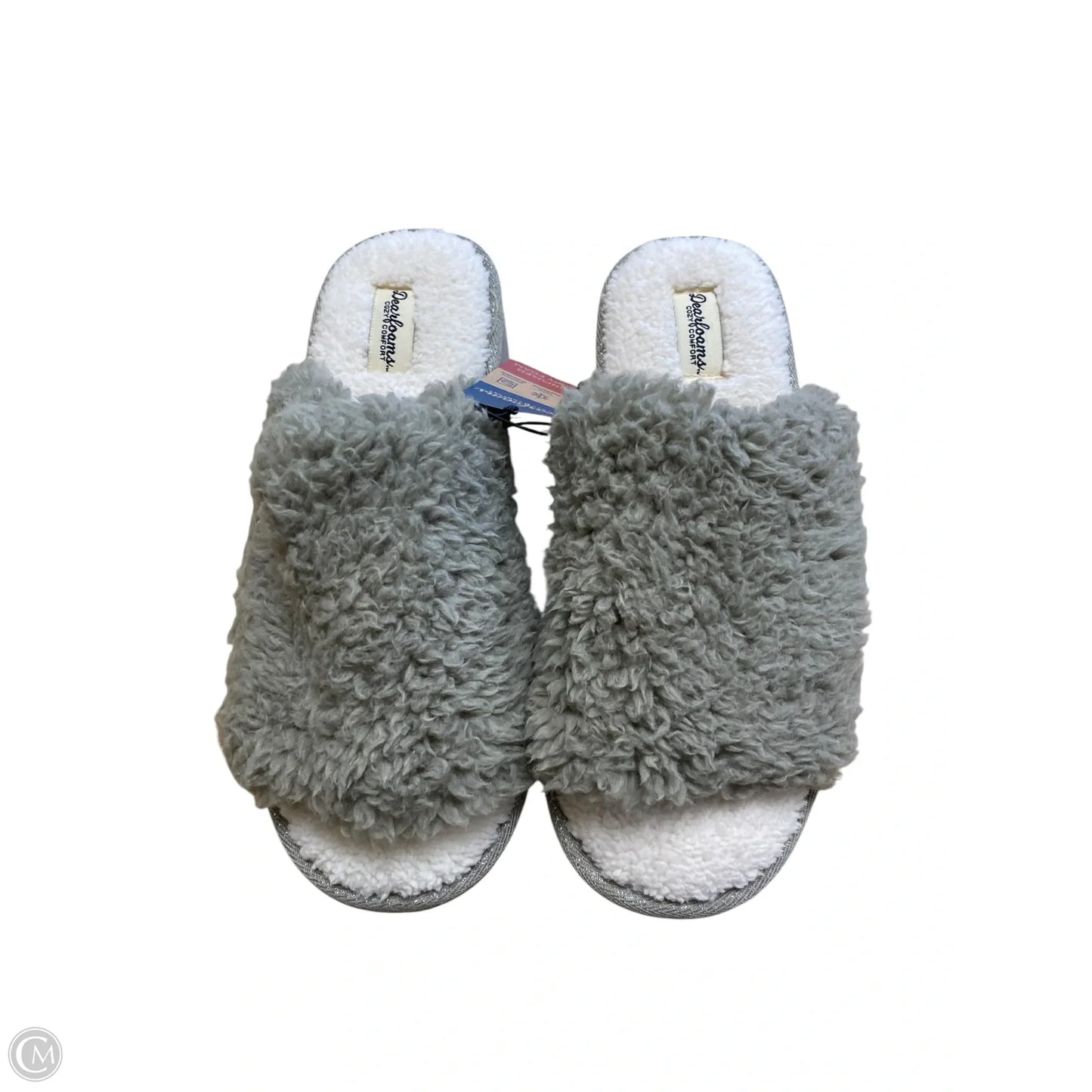 Slippers By Clothes Mentor In Grey, Size: 7.5