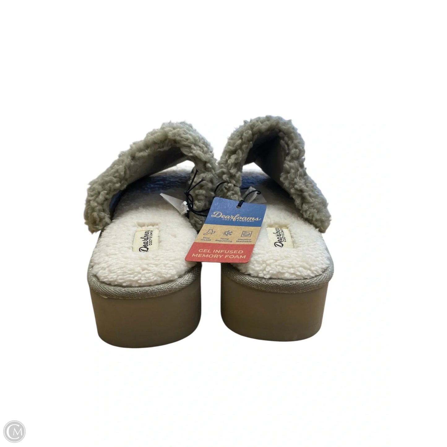 Slippers By Clothes Mentor In Grey, Size: 7.5