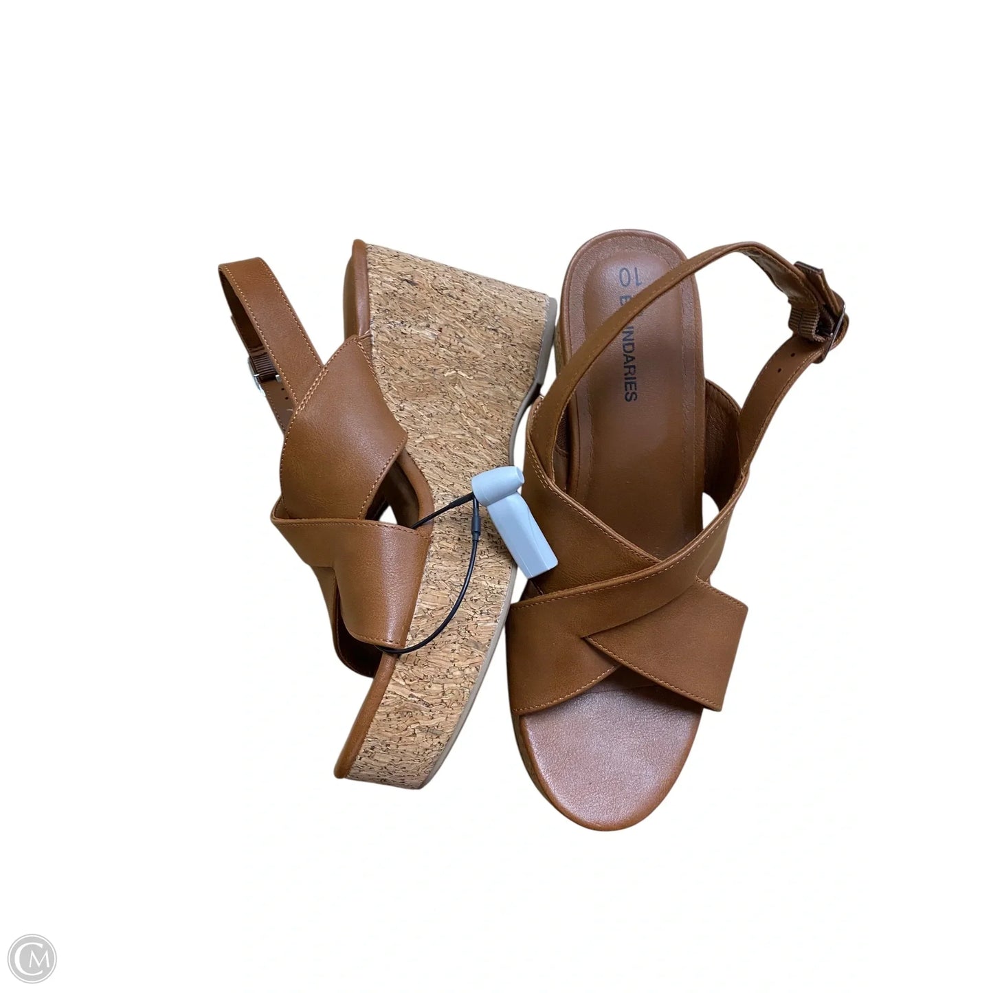 Sandals Heels Wedge By No Boundaries In Brown, Size: 10