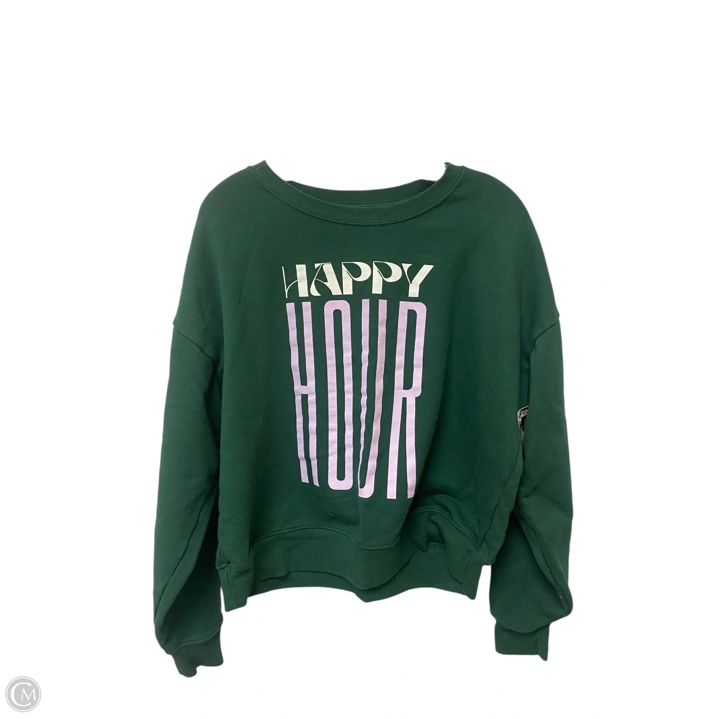 Sweatshirt Crewneck By Maeve In Green, Size: M