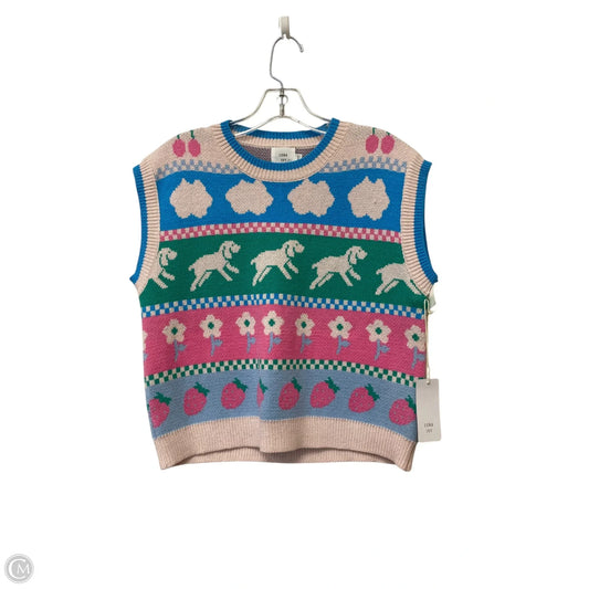 Vest Sweater By Clothes Mentor In Multi-colored, Size: M
