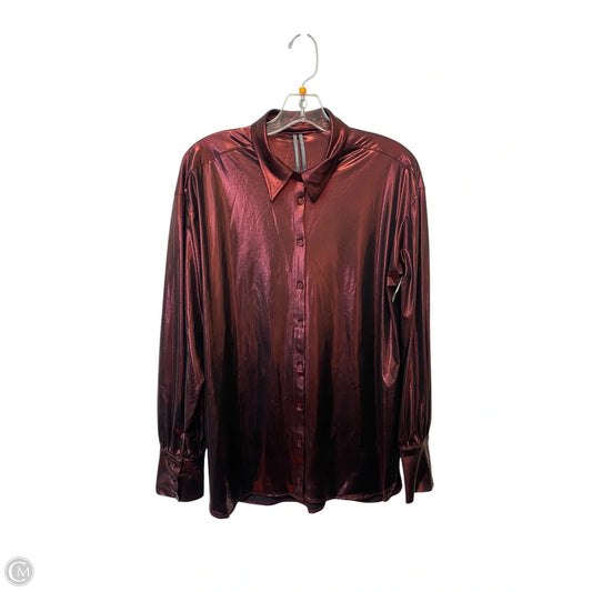 Top Long Sleeve By Anthropologie In Rose Gold, Size: S