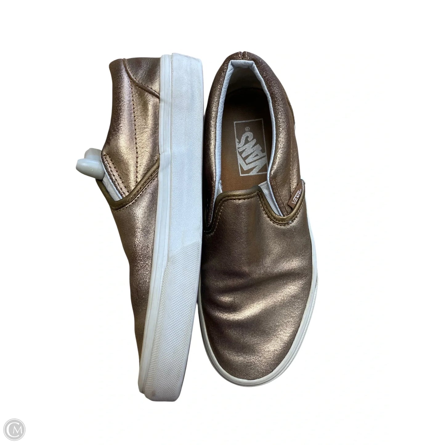 Shoes Flats By Vans In Bronze, Size: 6.5