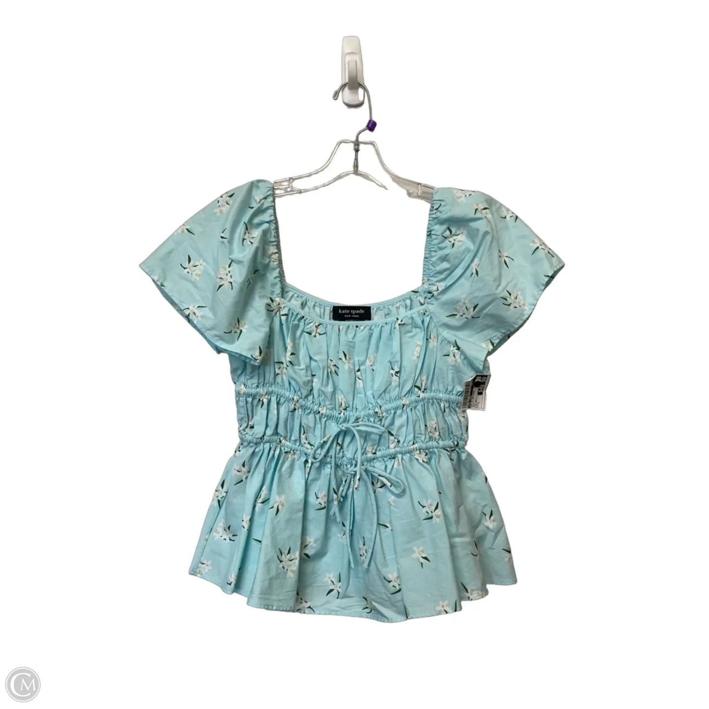 Top Short Sleeve Designer By Kate Spade In Blue, Size: S