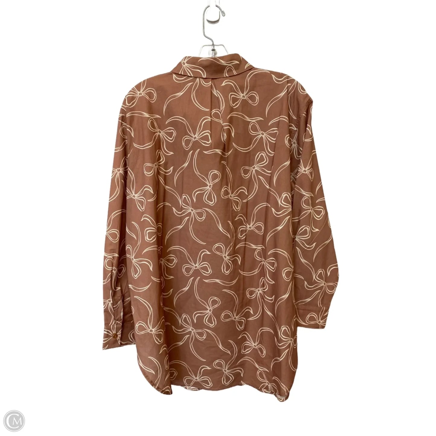 Tunic Long Sleeve By Bibi In Brown, Size: S