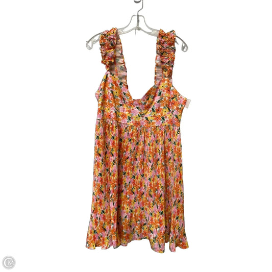 Dress Casual Short By Shein In Floral Print, Size: Xl