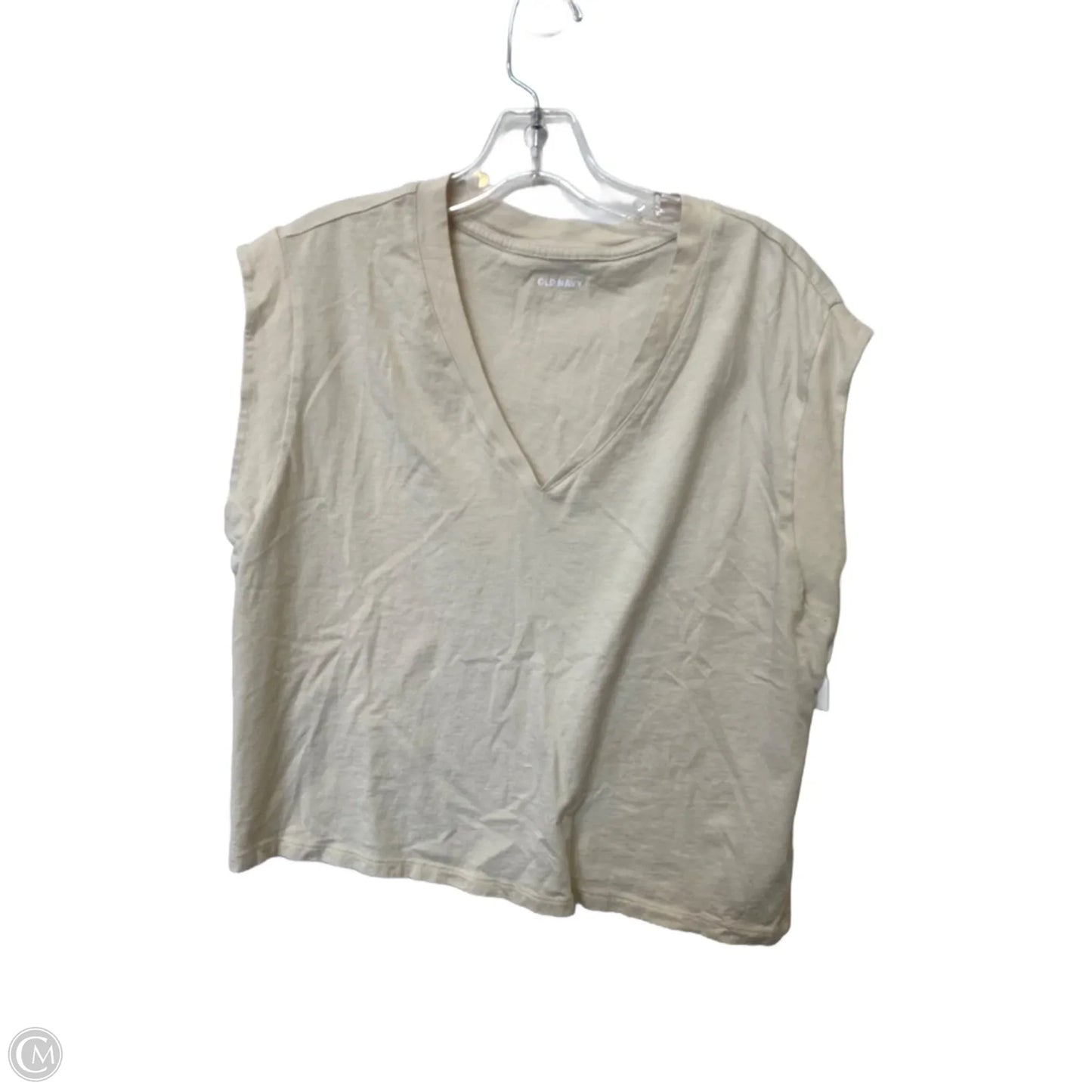 Top Short Sleeve By Old Navy In Tan, Size: L