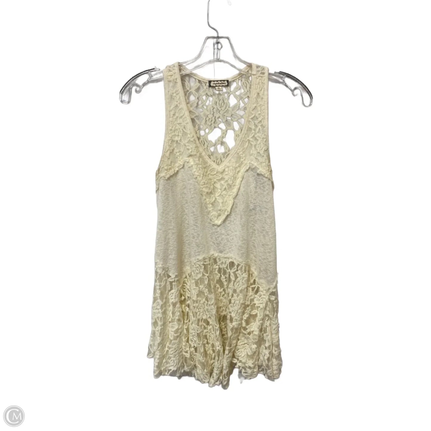 Top Sleeveless By Eyeshadow In Cream, Size: M