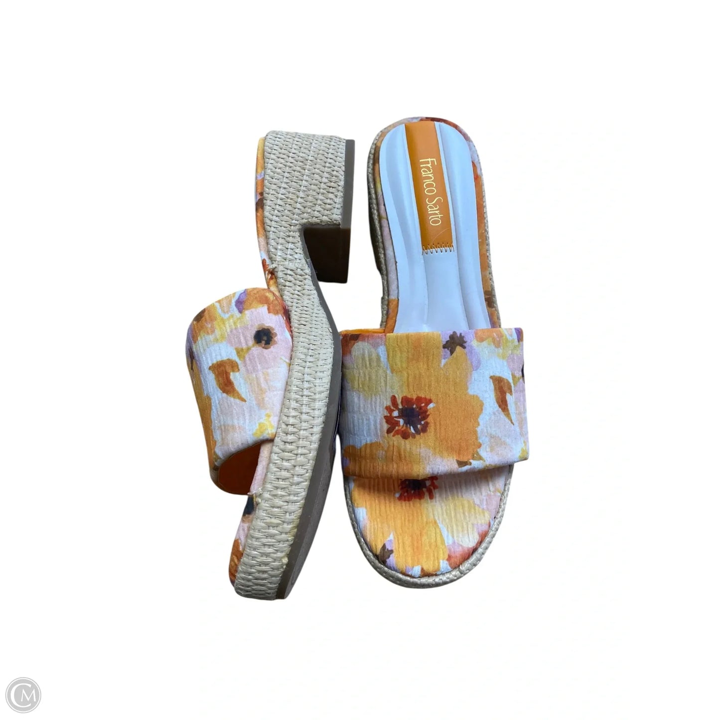 Sandals Heels Block By Franco Sarto In Floral Print, Size: 8