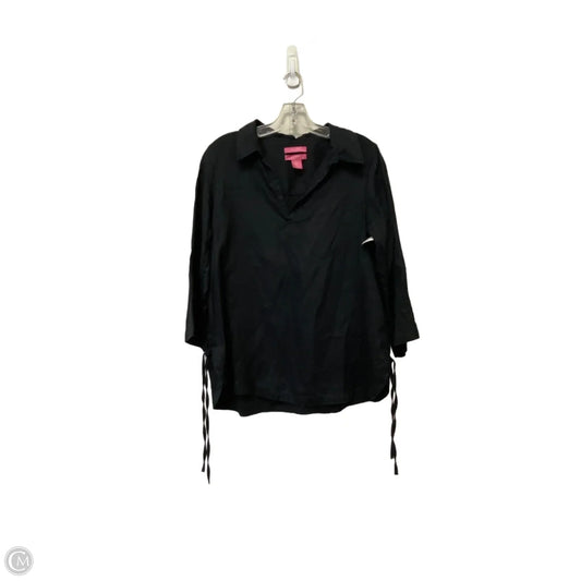 Top Long Sleeve By Isaac Mizrahi In Black, Size: M