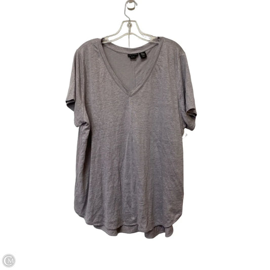 Top Short Sleeve Basic By Tahari In Grey, Size: 2x