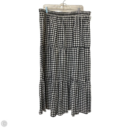 Skirt Maxi By Clothes Mentor In Black & White, Size: 3x