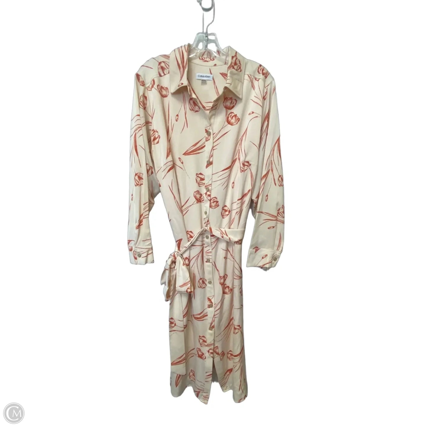 Dress Casual Maxi By Calvin Klein In Floral Print, Size: 16