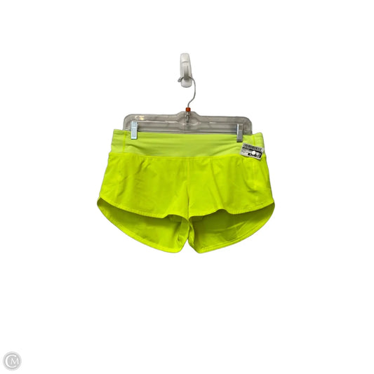 Athletic Shorts By Lululemon In Yellow, Size: 8