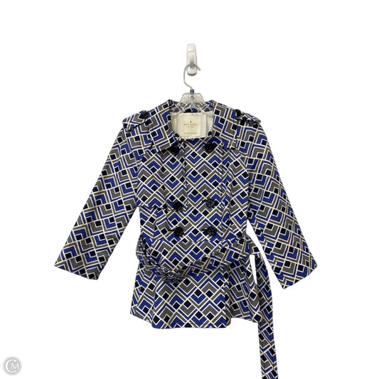 Jacket Designer By Kate Spade In Blue & Grey, Size: 0