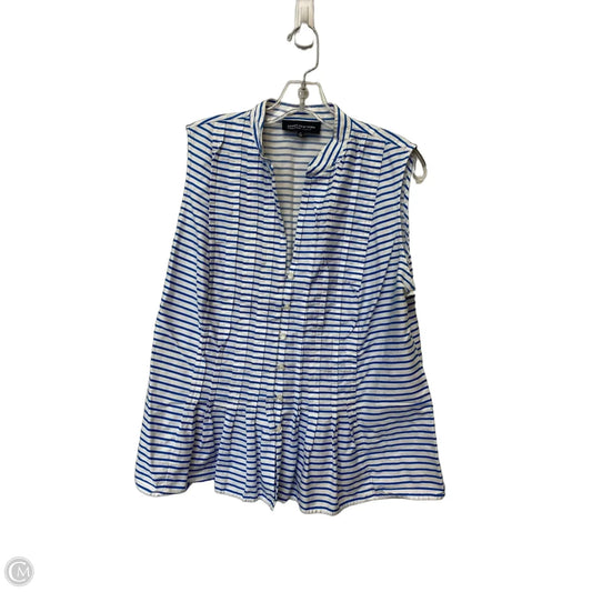 Top Sleeveless By Jones New York In Striped Pattern, Size: 1x
