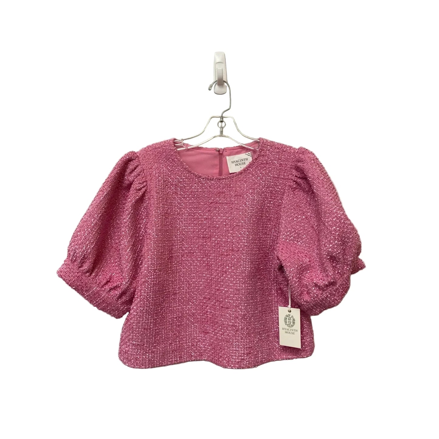 Top Short Sleeve By Cma In Pink, Size: L