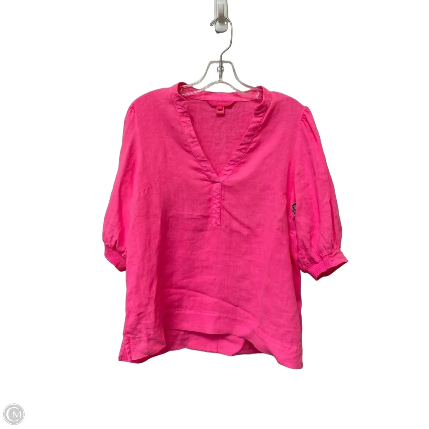 Top Short Sleeve Designer By Lilly Pulitzer In Pink, Size: 4