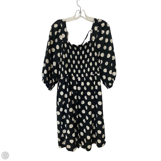 Dress Casual Short By Ava & Viv In Polkadot Pattern, Size: 1x