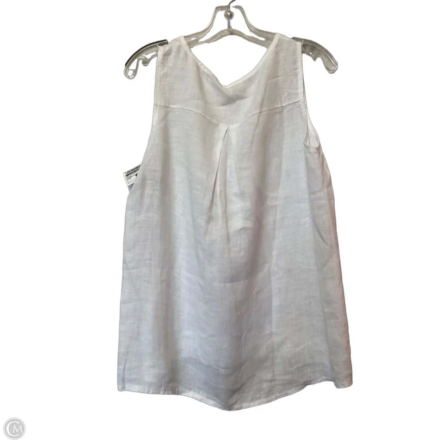 Top Sleeveless By Clothes Mentor In White, Size: M
