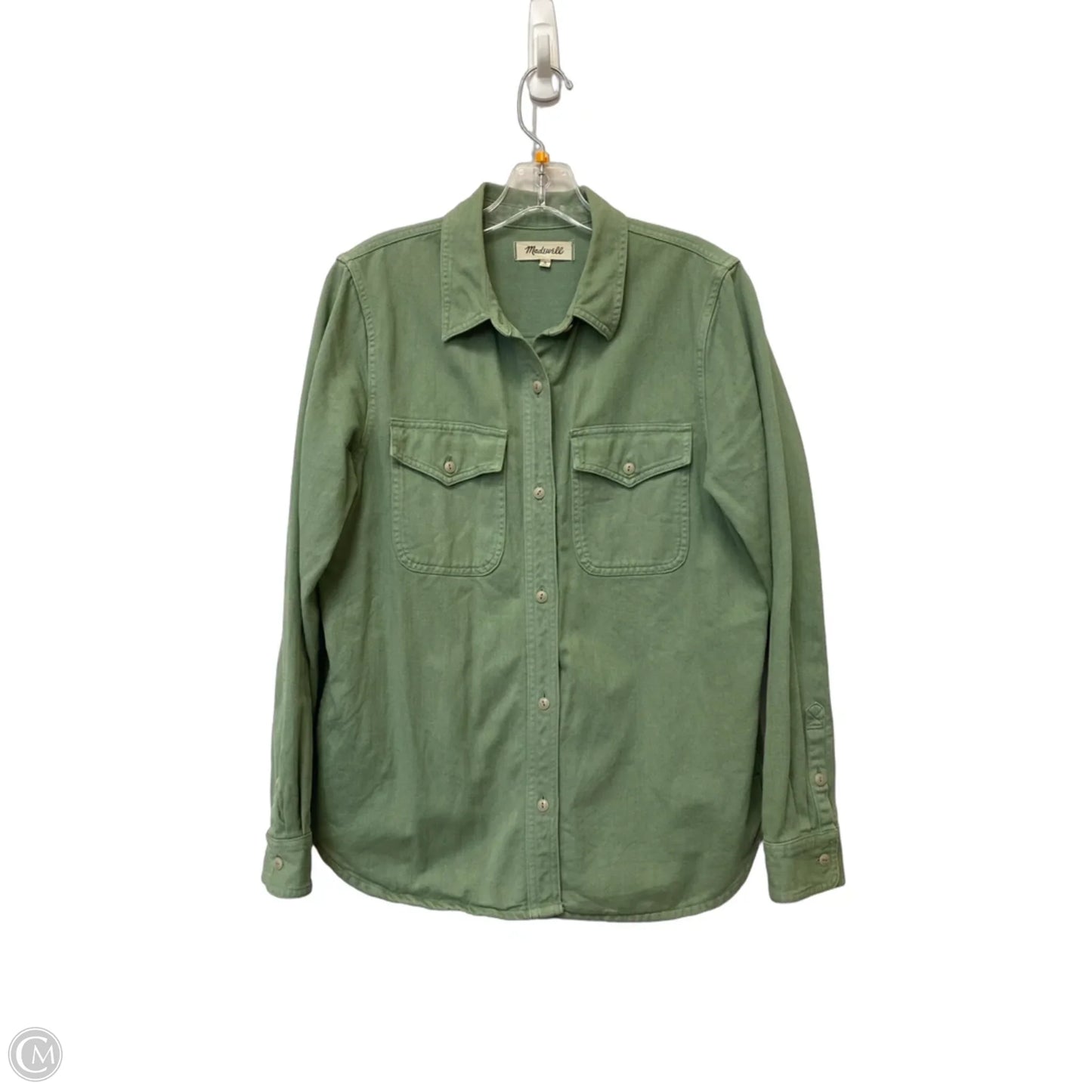 Jacket Denim By Madewell In Green, Size: M