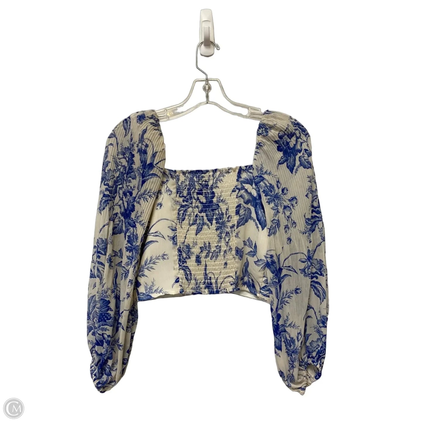 Top Long Sleeve By Express In Floral Print, Size: S