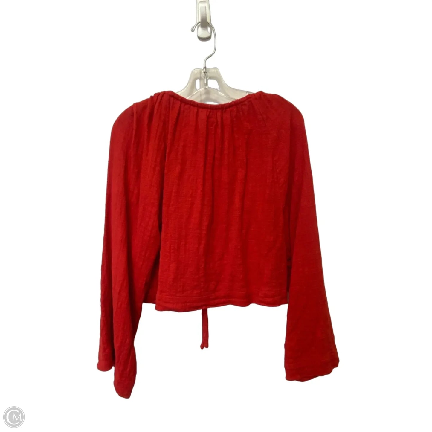 Top Long Sleeve By Clothes Mentor In Red, Size: M