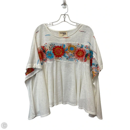 Top Short Sleeve By Savanna Jane In Floral Print, Size: M