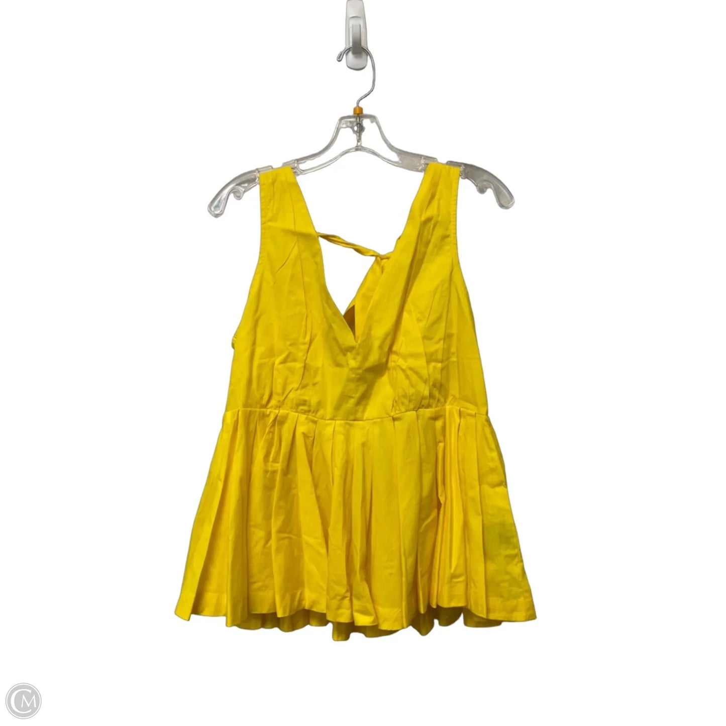 Top Sleeveless By Atsu In Yellow, Size: M