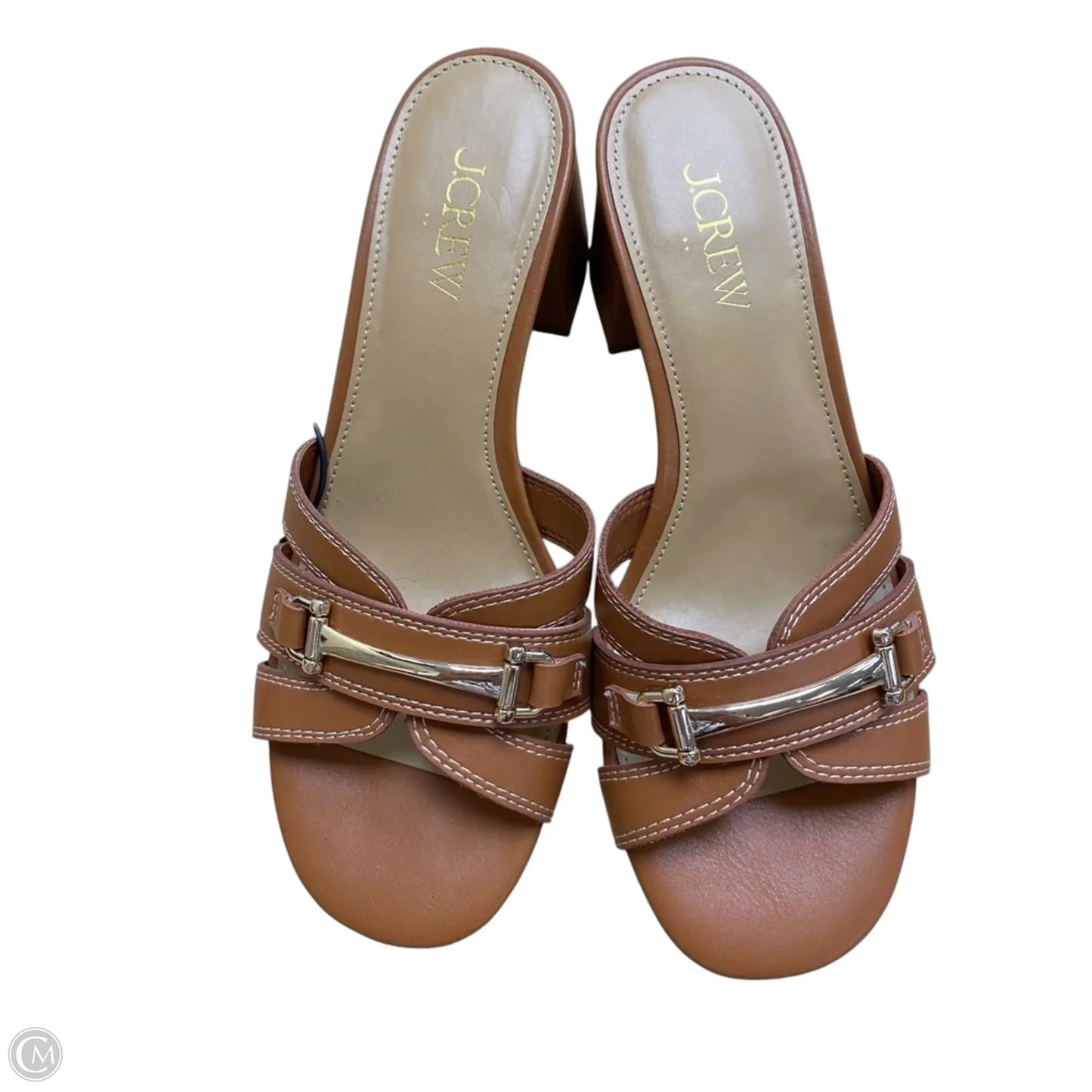 Sandals Heels Block By J. Crew In Brown, Size: 6